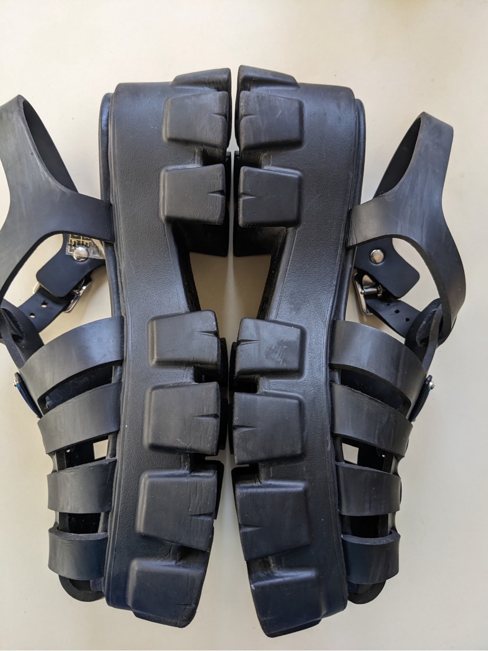 Prada Monolith Rubber Sandals - Picture 6 of 10